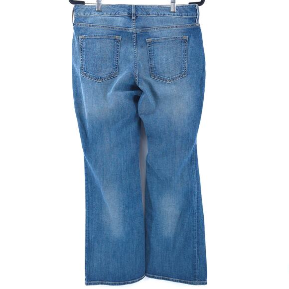 Eddie Bauer Ranch P10 Specially Dyed Denim Mid Rise Curvy Bootcut Jean Med Wash - Picture 9 of 12